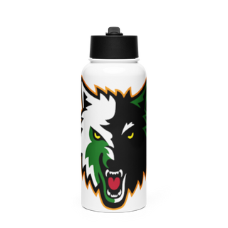 Morton-White Pass Timberwolves Stainless Steel Water Bottle with a Straw Lid