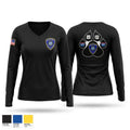 Auburn Police Department Women's Long Sleeve V-neck Shirt - 1