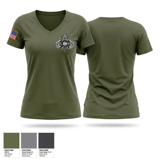 Womens Short Sleeve Vneck Shirt, Charlie Co., 422 CA BN AIRBORNE, Army, Teamtime, Team time, sublimation, custom sports apparel, team uniforms, spirit wear, spiritwear, sports uniforms, custom shirts, team store, custom team store, fundraiser sports, apparel fundraiser