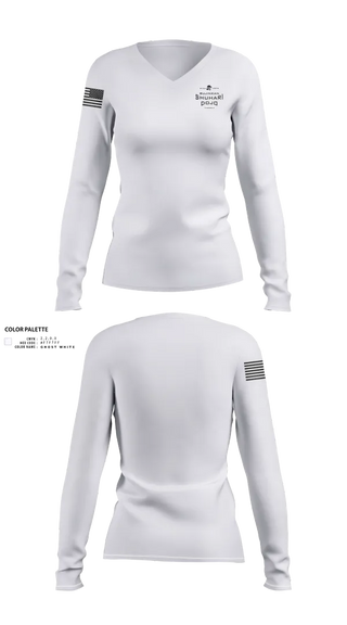 Womens Long Sleeve Vneck Shirt, Shuhari Dojo, , Teamtime, Team time, sublimation, custom sports apparel, team uniforms, spirit wear, spiritwear, sports uniforms, custom shirts, team store, custom team store, fundraiser sports, apparel fundraiser