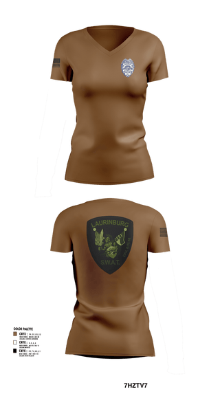 Womens Short Sleeve Vneck Shirt, Laurinburg SWAT, Police, Teamtime, Team time, sublimation, custom sports apparel, team uniforms, spirit wear, spiritwear, sports uniforms, custom shirts, team store, custom team store, fundraiser sports, apparel fundraiser