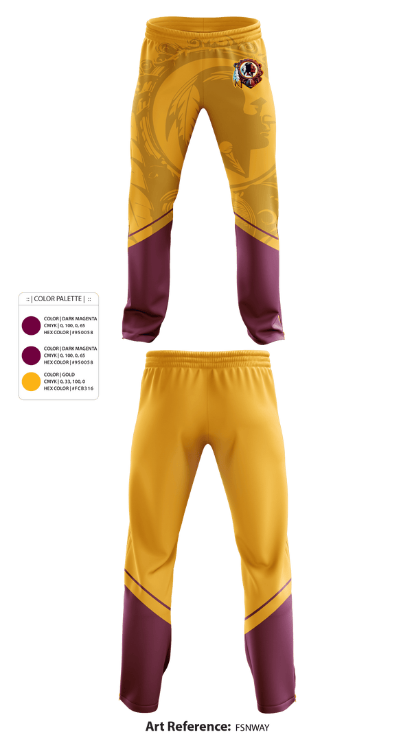 Sweatpants, Washington Redskins, Football, Teamtime, Team time, sublimation, custom sports apparel, team uniforms, spirit wear, spiritwear, sports uniforms, custom shirts, team store, custom team store, fundraiser sports, apparel fundraiser