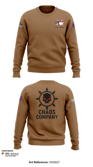 Crew Neck Sweatshirt, C. Co. 1-120 3rd PLT, Army, Teamtime, Team time, sublimation, custom sports apparel, team uniforms, spirit wear, spiritwear, sports uniforms, custom shirts, team store, custom team store, fundraiser sports, apparel fundraiser