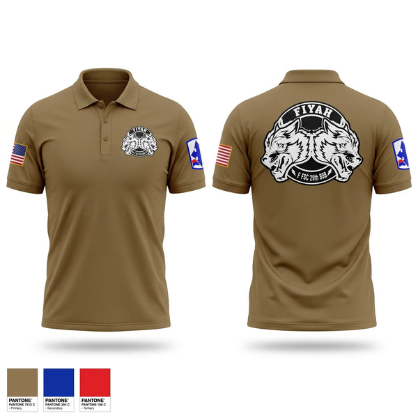 Short Sleeve Performance Polo, Fox fsc, National Guard, Teamtime, Team time, sublimation, custom sports apparel, team uniforms, spirit wear, spiritwear, sports uniforms, custom shirts, team store, custom team store, fundraiser sports, apparel fundraiser