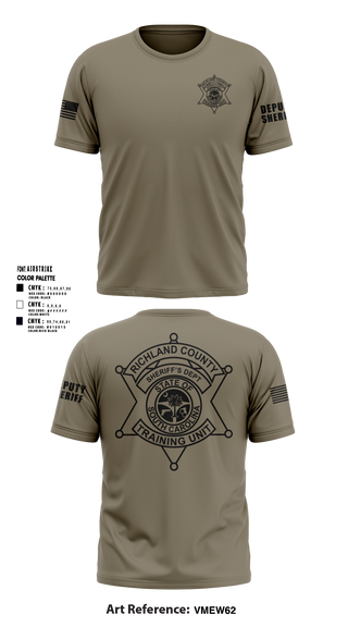 Short Sleeve Performance Shirt, Richland County Sheriff's Department Training Unit, Police, Teamtime, Team time, sublimation, custom sports apparel, team uniforms, spirit wear, spiritwear, sports uniforms, custom shirts, team store, custom team store, fundraiser sports, apparel fundraiser