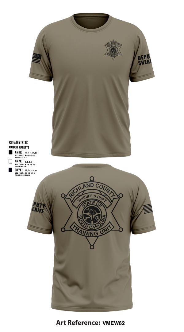 Short Sleeve Performance Shirt, Richland County Sheriff's Department Training Unit, Police, Teamtime, Team time, sublimation, custom sports apparel, team uniforms, spirit wear, spiritwear, sports uniforms, custom shirts, team store, custom team store, fundraiser sports, apparel fundraiser