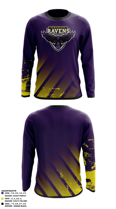 Sewanhaka Ravens Soccer 96279031 Long Sleeve Performance Shirt 1