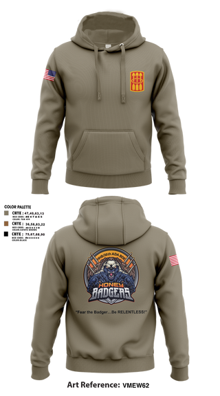 Hoodie, Honey Badgers / 30X, Army, Teamtime, Team time, sublimation, custom sports apparel, team uniforms, spirit wear, spiritwear, sports uniforms, custom shirts, team store, custom team store, fundraiser sports, apparel fundraiser