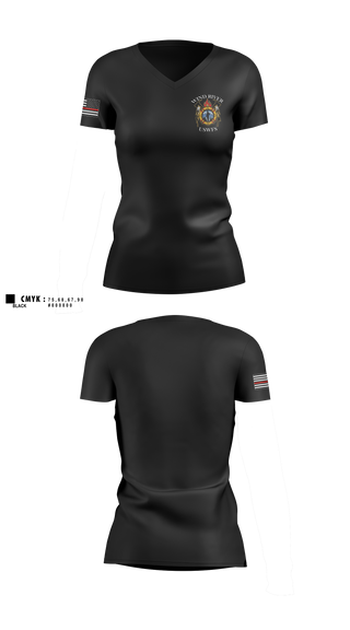 Womens Short Sleeve Vneck Shirt, Wind River USWFS, Fire Department, Teamtime, Team time, sublimation, custom sports apparel, team uniforms, spirit wear, spiritwear, sports uniforms, custom shirts, team store, custom team store, fundraiser sports, apparel fundraiser