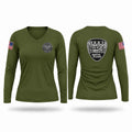 Morton Police Department Women's Long Sleeve V-neck Shirt - 1