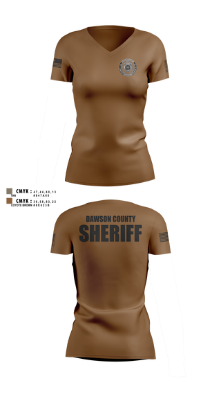 Womens Short Sleeve Vneck Shirt, Dawson County Sheriff’s Office, Police, Teamtime, Team time, sublimation, custom sports apparel, team uniforms, spirit wear, spiritwear, sports uniforms, custom shirts, team store, custom team store, fundraiser sports, apparel fundraiser