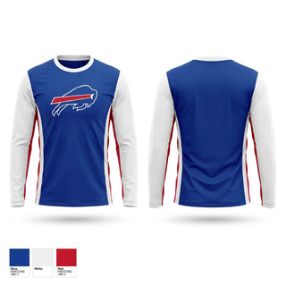 Long Sleeve Performance Shirt, Buffalo Bills Wheelchair Football, Ice Hockey, Teamtime, Team time, sublimation, custom sports apparel, team uniforms, spirit wear, spiritwear, sports uniforms, custom shirts, team store, custom team store, fundraiser sports, apparel fundraiser