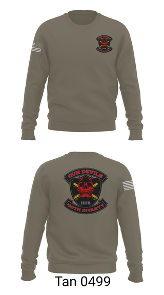 Crew Neck Sweatshirt, HHB 40th DIVARTY, Army, Teamtime, Team time, sublimation, custom sports apparel, team uniforms, spirit wear, spiritwear, sports uniforms, custom shirts, team store, custom team store, fundraiser sports, apparel fundraiser