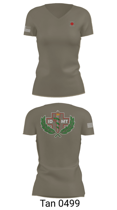 IDMTs 71442140 Women's Short Sleeve V-neck Shirt - 68