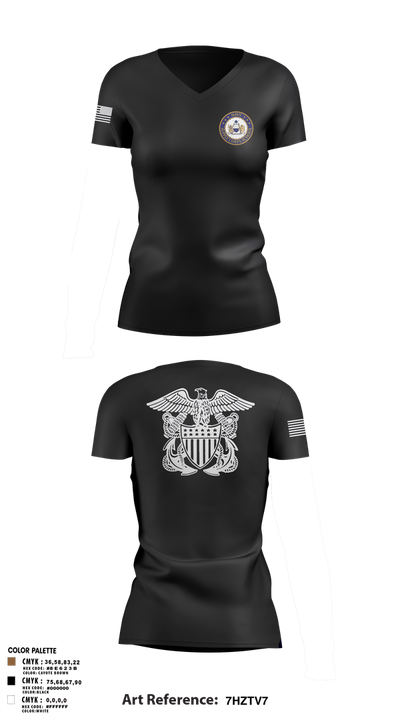 NSCS 5446816 Women's Short Sleeve V-neck Shirt - 6