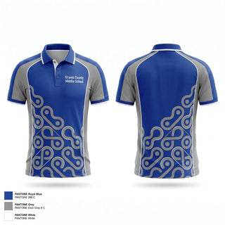 Short Sleeve Performance Polo, Graves County Middle School, Cheer, Teamtime, Team time, sublimation, custom sports apparel, team uniforms, spirit wear, spiritwear, sports uniforms, custom shirts, team store, custom team store, fundraiser sports, apparel fundraiser