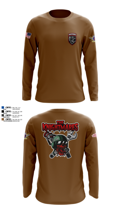 2-10 AHB Knighthawks 14380811 Long Sleeve Performance Shirt 74