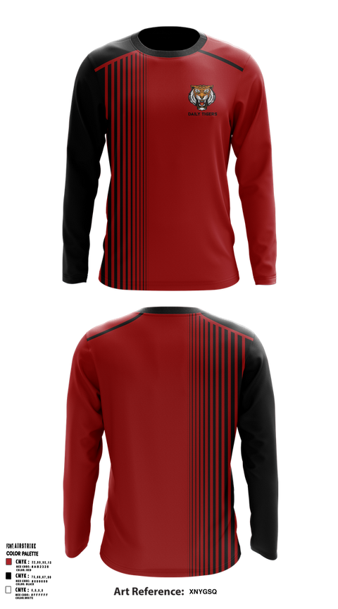 Long Sleeve Performance Shirt, Daily Tigers, , Teamtime, Team time, sublimation, custom sports apparel, team uniforms, spirit wear, spiritwear, sports uniforms, custom shirts, team store, custom team store, fundraiser sports, apparel fundraiser