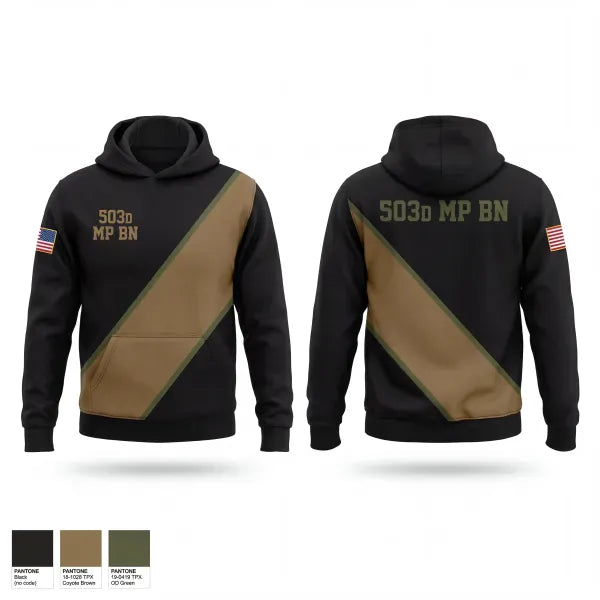 Hoodie, 503d MP BN, Army, Teamtime, Team time, sublimation, custom sports apparel, team uniforms, spirit wear, spiritwear, sports uniforms, custom shirts, team store, custom team store, fundraiser sports, apparel fundraiser