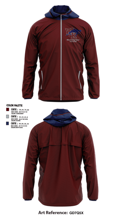 White Knoll High School Track & Field 55705888 Windbreaker - 12