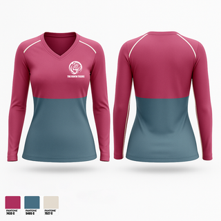 Womens Long Sleeve Vneck Shirt, team name, Women's Basketball, Teamtime, Team time, sublimation, custom sports apparel, team uniforms, spirit wear, spiritwear, sports uniforms, custom shirts, team store, custom team store, fundraiser sports, apparel fundraiser