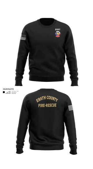Crew Neck Sweatshirt, Erath county fire and rescue, Fire Department, Teamtime, Team time, sublimation, custom sports apparel, team uniforms, spirit wear, spiritwear, sports uniforms, custom shirts, team store, custom team store, fundraiser sports, apparel fundraiser