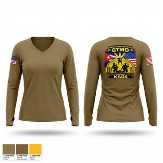 Womens Long Sleeve Vneck Shirt, 805th MP CO, 2nd Platoon, Army, Teamtime, Team time, sublimation, custom sports apparel, team uniforms, spirit wear, spiritwear, sports uniforms, custom shirts, team store, custom team store, fundraiser sports, apparel fundraiser