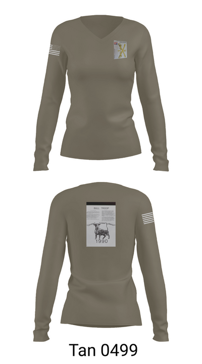 2nd Armored Cavalry Regiment 7857007 Women's Long Sleeve V-neck Shirt - 77