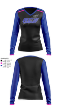 Warriors Women's Long Sleeve V-neck Shirt - 21