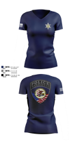 Manhattan Police Department 25505954 Women's Short Sleeve V-neck Shirt - 100