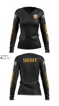 Pecos County Sheriff’s Office 17805980 Women's Long Sleeve V-neck Shirt - 21