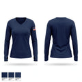 Veterans Affairs Police Department Women's Long Sleeve V-neck Shirt - 1
