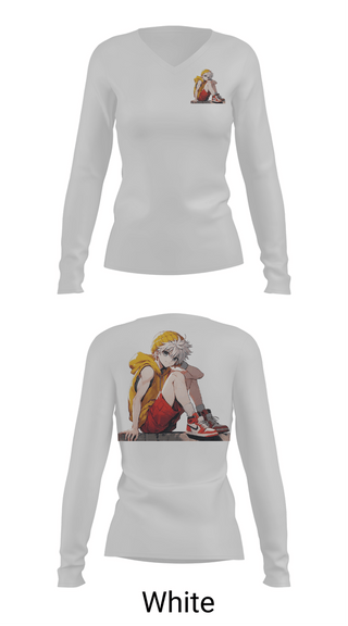 Womens Long Sleeve Vneck Shirt, NARA, Men's Basketball, Teamtime, Team time, sublimation, custom sports apparel, team uniforms, spirit wear, spiritwear, sports uniforms, custom shirts, team store, custom team store, fundraiser sports, apparel fundraiser