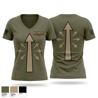 Womens Short Sleeve Vneck Shirt, Nightmarchers, Army, Teamtime, Team time, sublimation, custom sports apparel, team uniforms, spirit wear, spiritwear, sports uniforms, custom shirts, team store, custom team store, fundraiser sports, apparel fundraiser