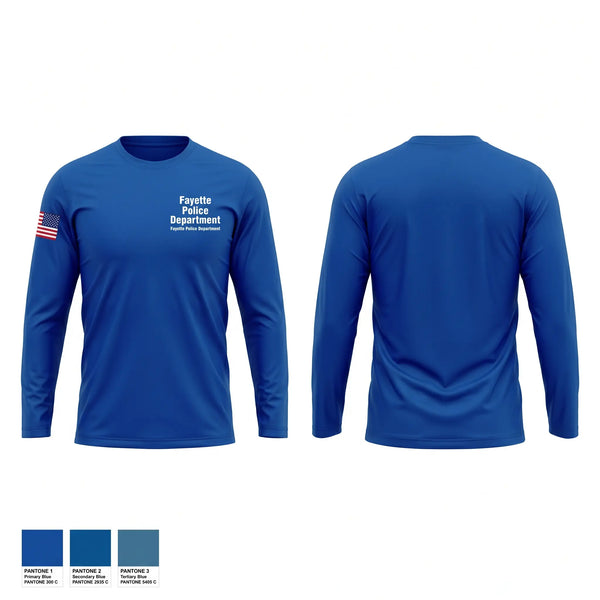 Long Sleeve Performance Shirt, Fayette Police Department, Police, Teamtime, Team time, sublimation, custom sports apparel, team uniforms, spirit wear, spiritwear, sports uniforms, custom shirts, team store, custom team store, fundraiser sports, apparel fundraiser