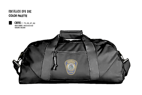 Duffle Bag, Alexander City Police Department, Police, Teamtime, Team time, sublimation, custom sports apparel, team uniforms, spirit wear, spiritwear, sports uniforms, custom shirts, team store, custom team store, fundraiser sports, apparel fundraiser