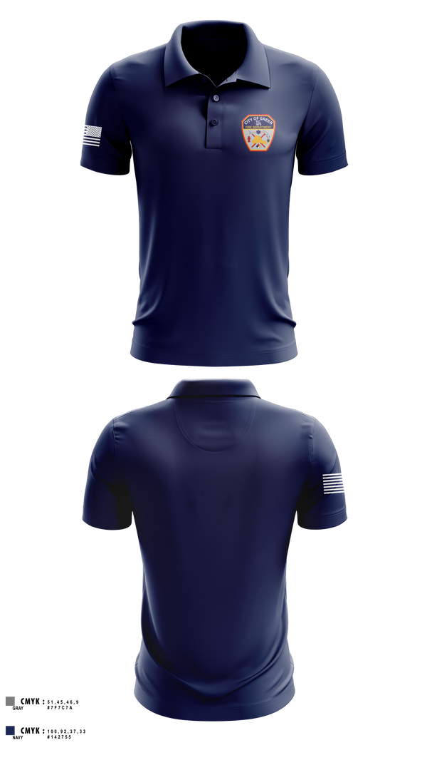 Short Sleeve Performance Polo, City Of Greer FD, Fire Department, Teamtime, Team time, sublimation, custom sports apparel, team uniforms, spirit wear, spiritwear, sports uniforms, custom shirts, team store, custom team store, fundraiser sports, apparel fundraiser
