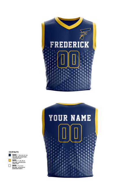 Mens Basketball Jersey, Frederick, Men's Basketball, Teamtime, Team time, sublimation, custom sports apparel, team uniforms, spirit wear, spiritwear, sports uniforms, custom shirts, team store, custom team store, fundraiser sports, apparel fundraiser