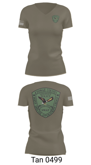 Womens Short Sleeve Vneck Shirt, Etowah County JSOG, , Teamtime, Team time, sublimation, custom sports apparel, team uniforms, spirit wear, spiritwear, sports uniforms, custom shirts, team store, custom team store, fundraiser sports, apparel fundraiser