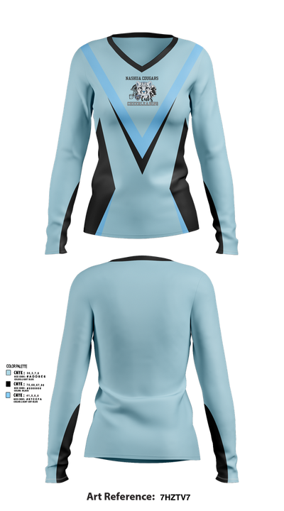Cubs 30467708 Women's Long Sleeve V-neck Shirt - 4