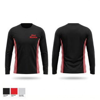Long Sleeve Performance Shirt, Hot Shots, Baseball, Teamtime, Team time, sublimation, custom sports apparel, team uniforms, spirit wear, spiritwear, sports uniforms, custom shirts, team store, custom team store, fundraiser sports, apparel fundraiser