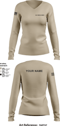 332 EMXS/AMMO 926154 Women's Long Sleeve V-neck Shirt - 2