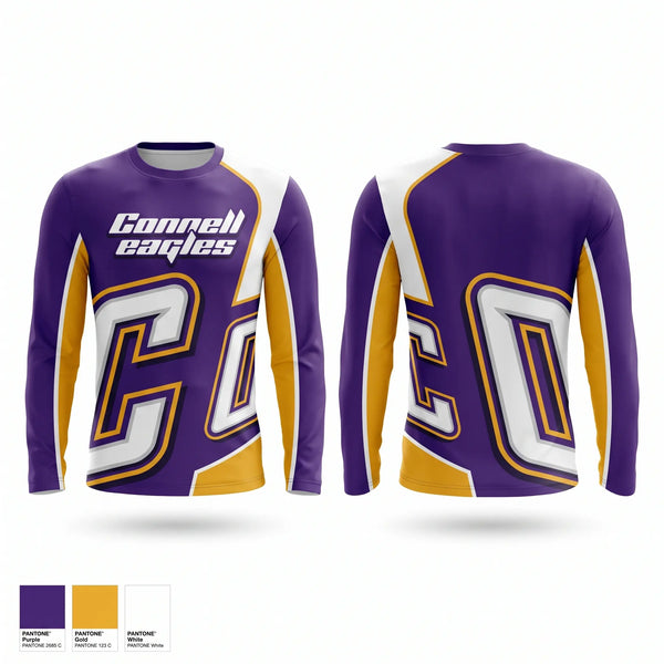 Long Sleeve Performance Shirt, Connell eagles, Men's Basketball, Teamtime, Team time, sublimation, custom sports apparel, team uniforms, spirit wear, spiritwear, sports uniforms, custom shirts, team store, custom team store, fundraiser sports, apparel fundraiser