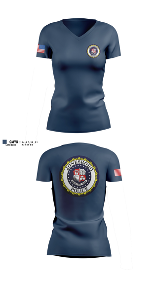 Womens Short Sleeve Vneck Shirt, Jonesboro Police Department, Police, Teamtime, Team time, sublimation, custom sports apparel, team uniforms, spirit wear, spiritwear, sports uniforms, custom shirts, team store, custom team store, fundraiser sports, apparel fundraiser