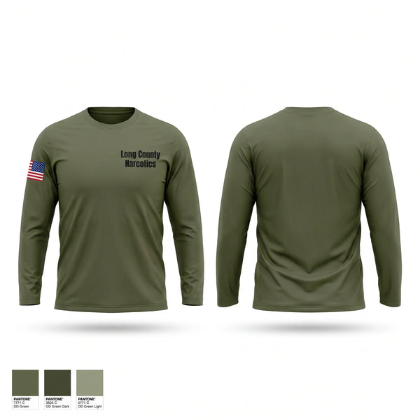Long Sleeve Performance Shirt, Long County Narcotics, Police, Teamtime, Team time, sublimation, custom sports apparel, team uniforms, spirit wear, spiritwear, sports uniforms, custom shirts, team store, custom team store, fundraiser sports, apparel fundraiser