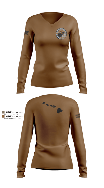 SDVT1 16421218 Women's Long Sleeve V-neck Shirt - 2