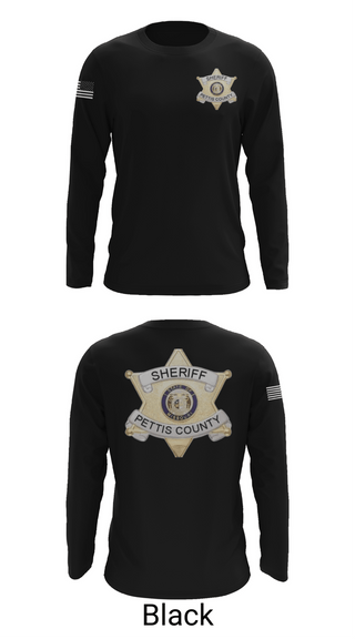 Long Sleeve Performance Shirt, Pettis County Sherrifs Office, Police, Teamtime, Team time, sublimation, custom sports apparel, team uniforms, spirit wear, spiritwear, sports uniforms, custom shirts, team store, custom team store, fundraiser sports, apparel fundraiser