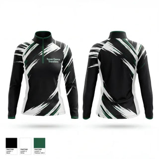 Quarter Zip Jacket, Texas Dance Travelers, Cheer, Teamtime, Team time, sublimation, custom sports apparel, team uniforms, spirit wear, spiritwear, sports uniforms, custom shirts, team store, custom team store, fundraiser sports, apparel fundraiser