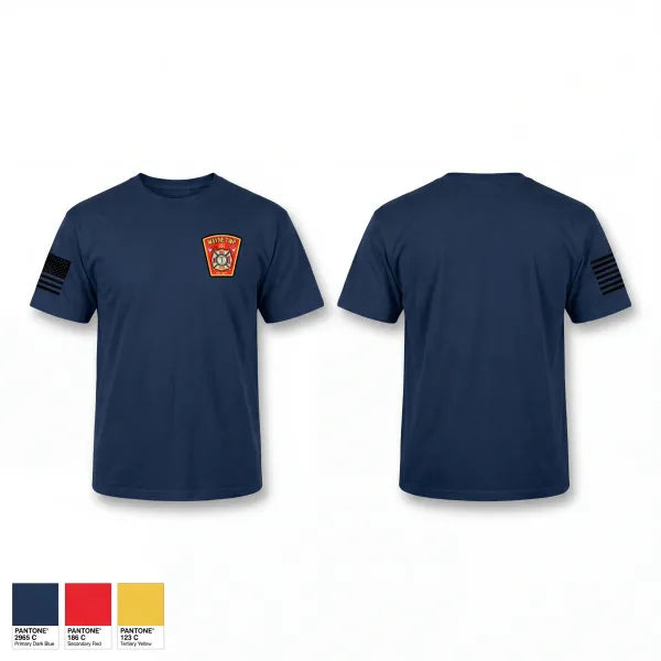 Wayne Township Volunteer Fire Department 16803063 Old School Cotton Feel Shirt - 1