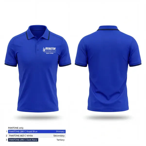 Short Sleeve Performance Polo, Irvington High School Badminton, Spirit Store, Teamtime, Team time, sublimation, custom sports apparel, team uniforms, spirit wear, spiritwear, sports uniforms, custom shirts, team store, custom team store, fundraiser sports, apparel fundraiser